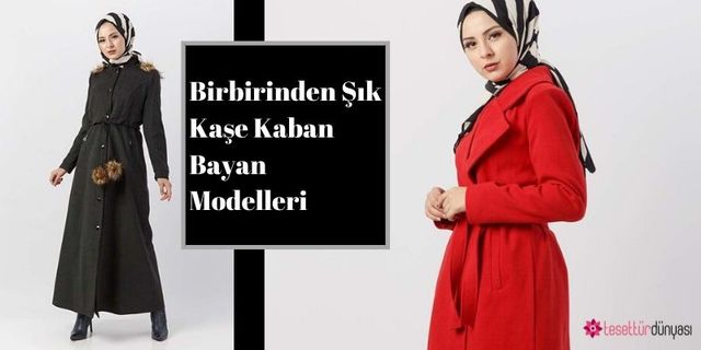 Birbirinden Şık Kaşe Kaban Bayan Modelleri