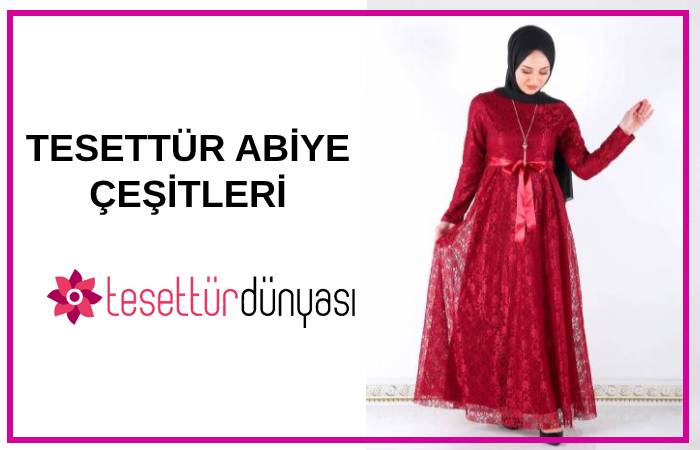 Tesettür Kırmızı Abiye