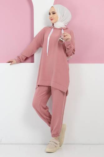 Arma Detaylı İkili Takım TSD220413 Gül Kurusu 