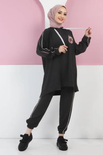 Arma Detaylı İkili Takım TSD220413 Siyah - 1