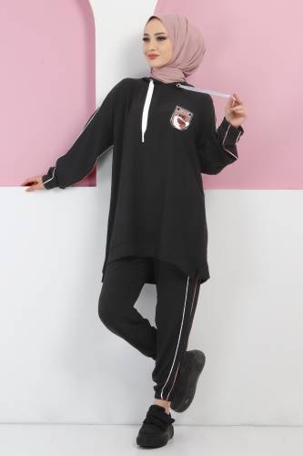 Arma Detaylı İkili Takım TSD220413 Siyah - 3