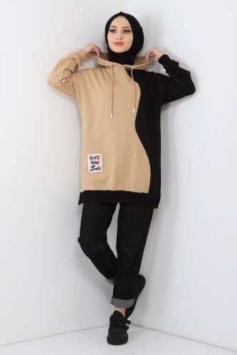 Arma Detaylı Sweatshirt TSD220419 Camel 