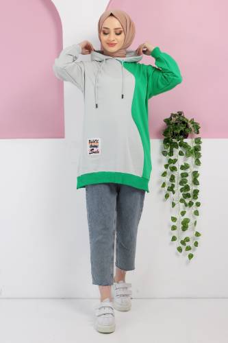 Arma Detaylı Sweatshirt TSD220419 Gri 