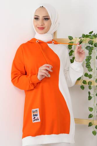 Arma Detaylı Sweatshirt TSD220419 Turuncu 