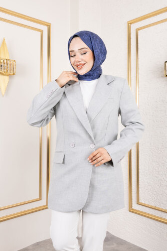 Regular Blazer Ceket TSD250179 Gri - 2
