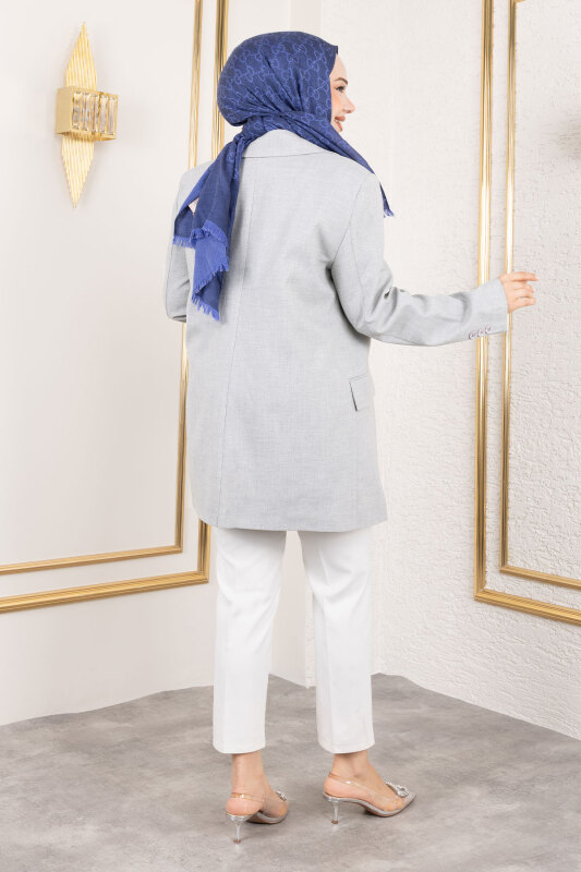 Regular Blazer Ceket TSD250179 Gri - 5