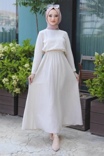 Ayrobin Elbise TSD220540 Krem 