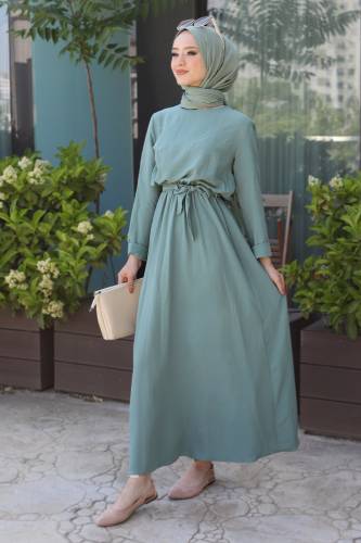 Ayrobin Elbise TSD220540 Su Yeşili 