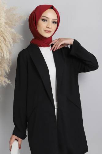 Ayrobin Yazlık Ceket TSD220638 Siyah 