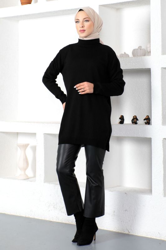 Balıkçı Triko Tunik TSD230218 Siyah - 4