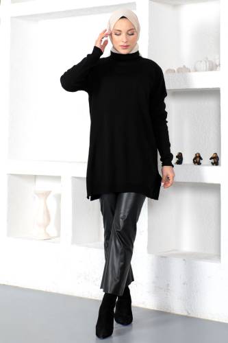 Balıkçı Triko Tunik TSD230218 Siyah 