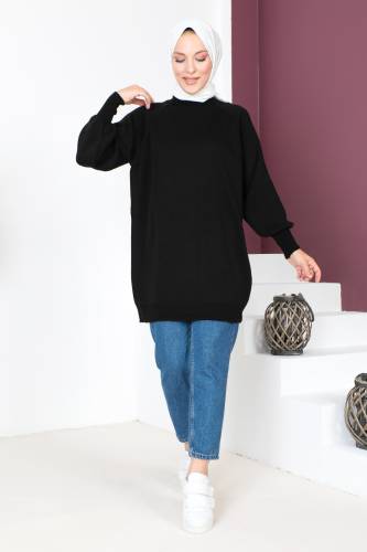 Basic Triko Tunik TSD230715 Siyah 