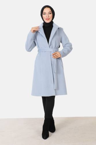 Beli Kuşaklı Fox Kaban TSD230917 Mavi 