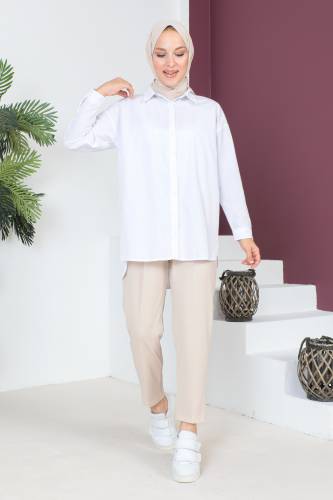 Beli Lastikli Kalem Pantolon TSD230702 Bej 