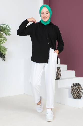 Beli Lastikli Kalem Pantolon TSD230702 Ekru 