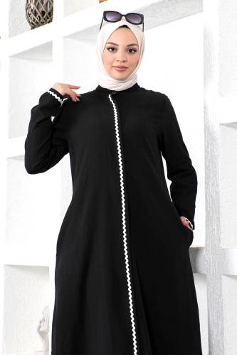 Biye Detaylı Ferace TSD230111 Siyah - 2