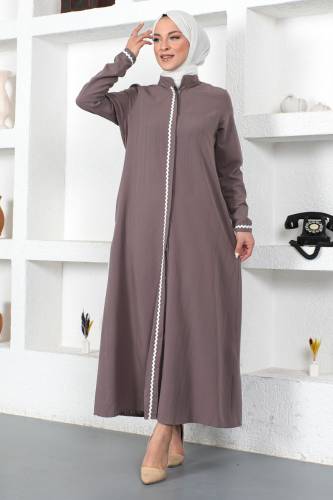 Biye Detaylı Ferace TSD230111 Vizon 