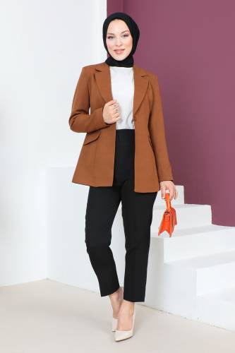 Blazer Ceket TSD230625 Kahverengi 