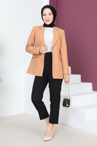 Blazer Ceket TSD230625 Taba 