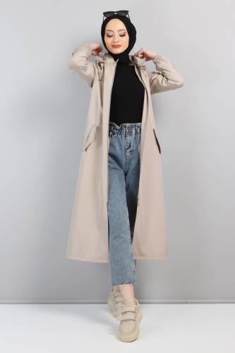 Cebi Kapaklı Trençkot TSD220436 Bej 