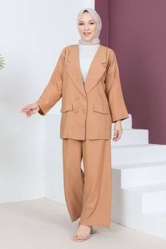 Ceketli Takım TSD230537 Taba 