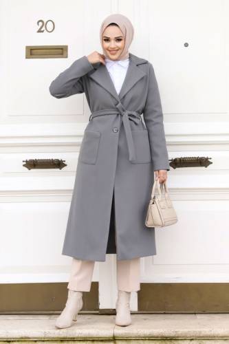 Cepli Kaşe Kaban TSD230815 Füme 