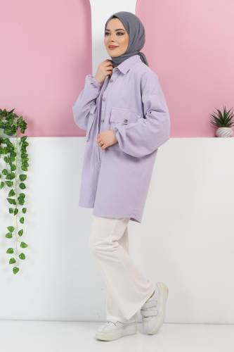 Cepli Kot Gömlek Ceket TSD220324 Lila - 4