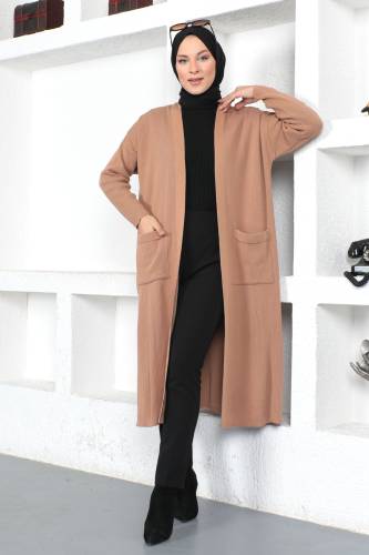Cepli Triko Hırka TSD230215 Camel 