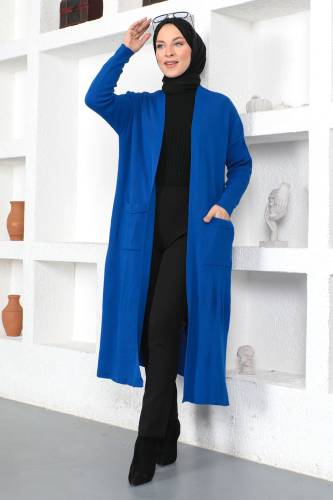 Cepli Triko Hırka TSD230215 Saks Mavisi 
