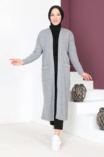 Cepli Triko Hırka TSD230718 Gri 