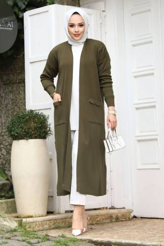 Cepli Triko Hırka TSD230718 Haki 