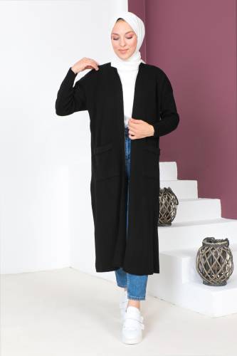 Cepli Triko Hırka TSD230718 Siyah 