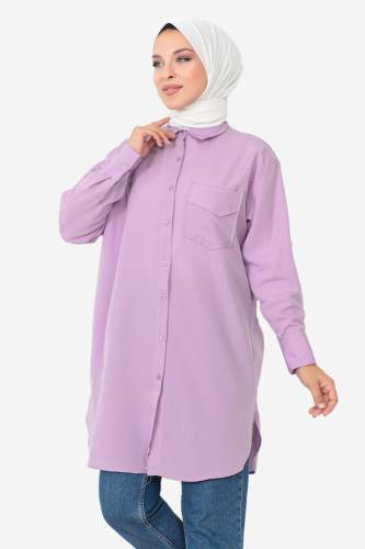 Cepli Tunik TSD230903 Lila - Tesettür Dünyası (1)