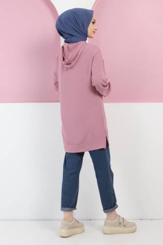 Çiçek İşlemeli Tunik TSD220414 Gül Kurusu - 5