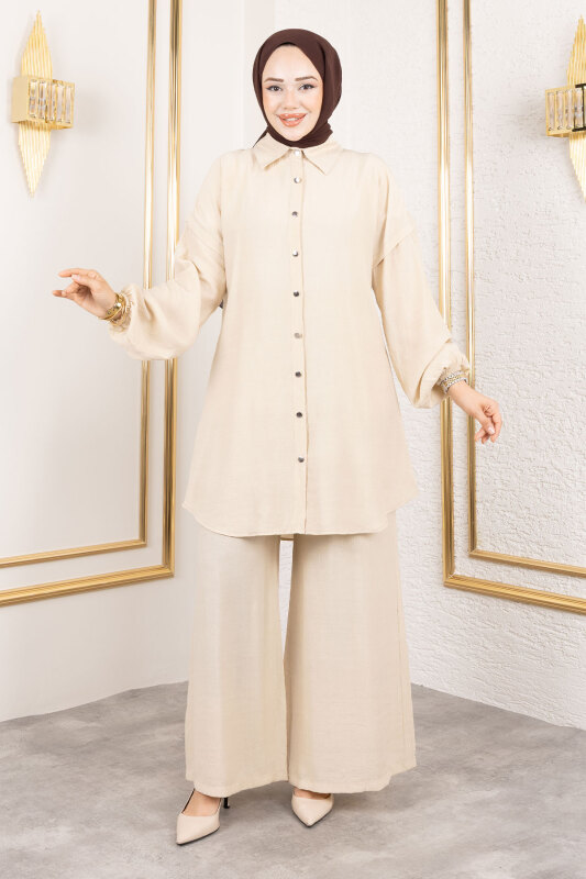 Çilek İkili Takım TSD250183 Taş Rengi - 1