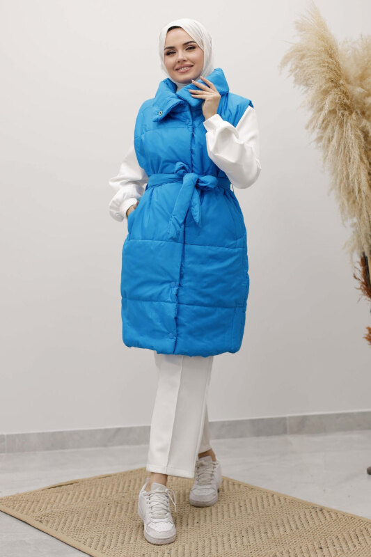 Çıtçıtlı Şişme Yelek TSD260125 Mavi - 3