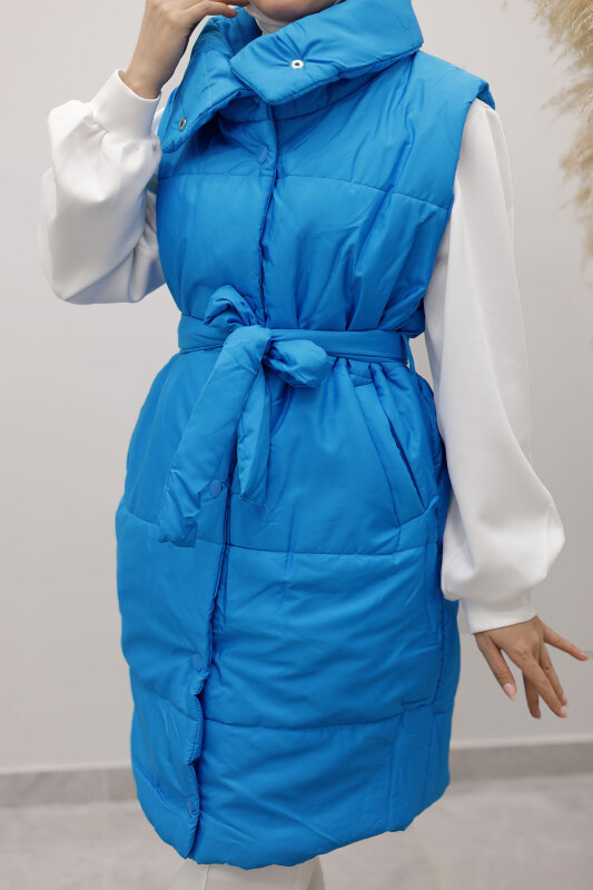 Çıtçıtlı Şişme Yelek TSD260125 Mavi - 4