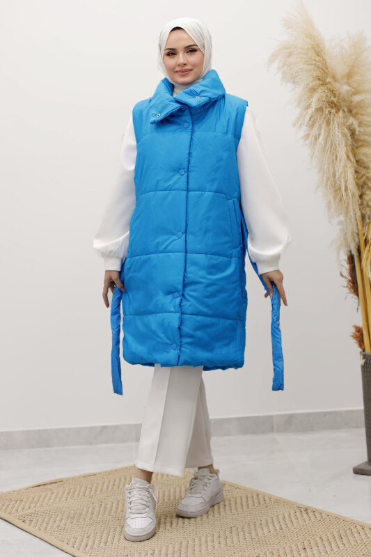 Çıtçıtlı Şişme Yelek TSD260125 Mavi - 5