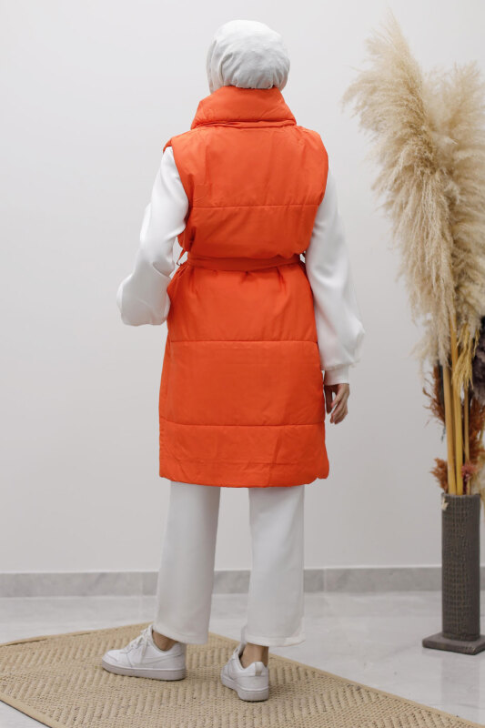 Çıtçıtlı Şişme Yelek TSD260125 Turuncu - 5