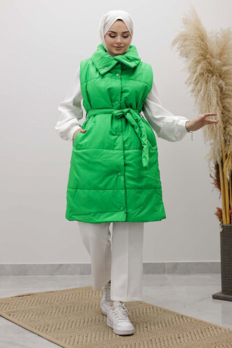 Çıtçıtlı Şişme Yelek TSD260125 Yeşil 