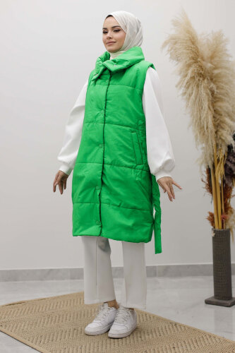 Çıtçıtlı Şişme Yelek TSD260125 Yeşil - 5