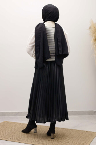 Çizgili Triko Süveter TSD250239 Bej - 6