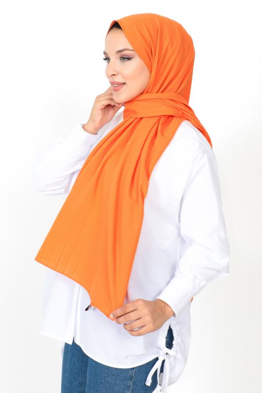 Dokulu Şal S012 Turuncu - Tesettür Dünyası (1)