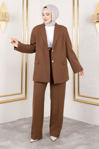 Dore Blazer Takım TSD250198 Kahverengi 