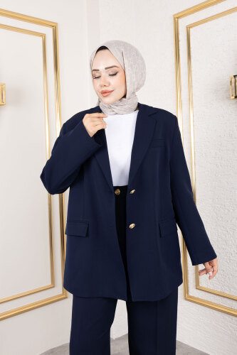 Dore Blazer Takım TSD250198 Lacivert - 2