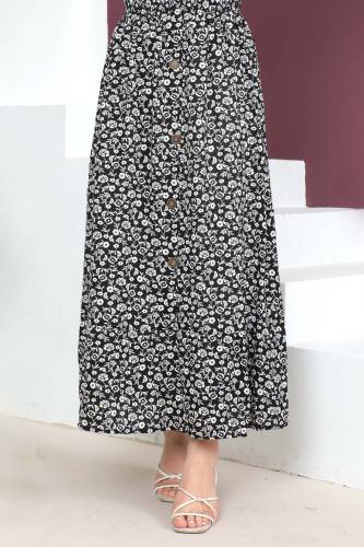 Düğmeli Etek TSD230382 Siyah 