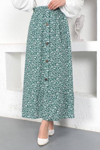 Düğmeli Etek TSD230382 Yeşil 