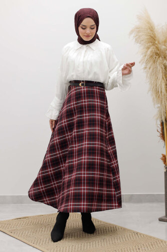 Ekose Etek TSD260102 Bordo 