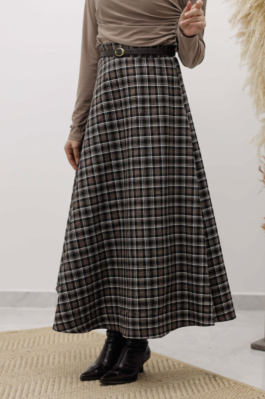 Ekose Etek TSD260102 Koyu Kahve - 2