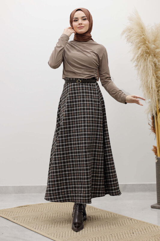 Ekose Etek TSD260102 Koyu Kahve - 3